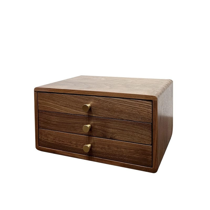 Wooden Jewelry Storage Box with Dual Drawers Acalora