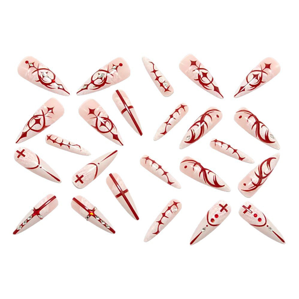 Artificial nails with elegant 3D applications and filigree design Acalora