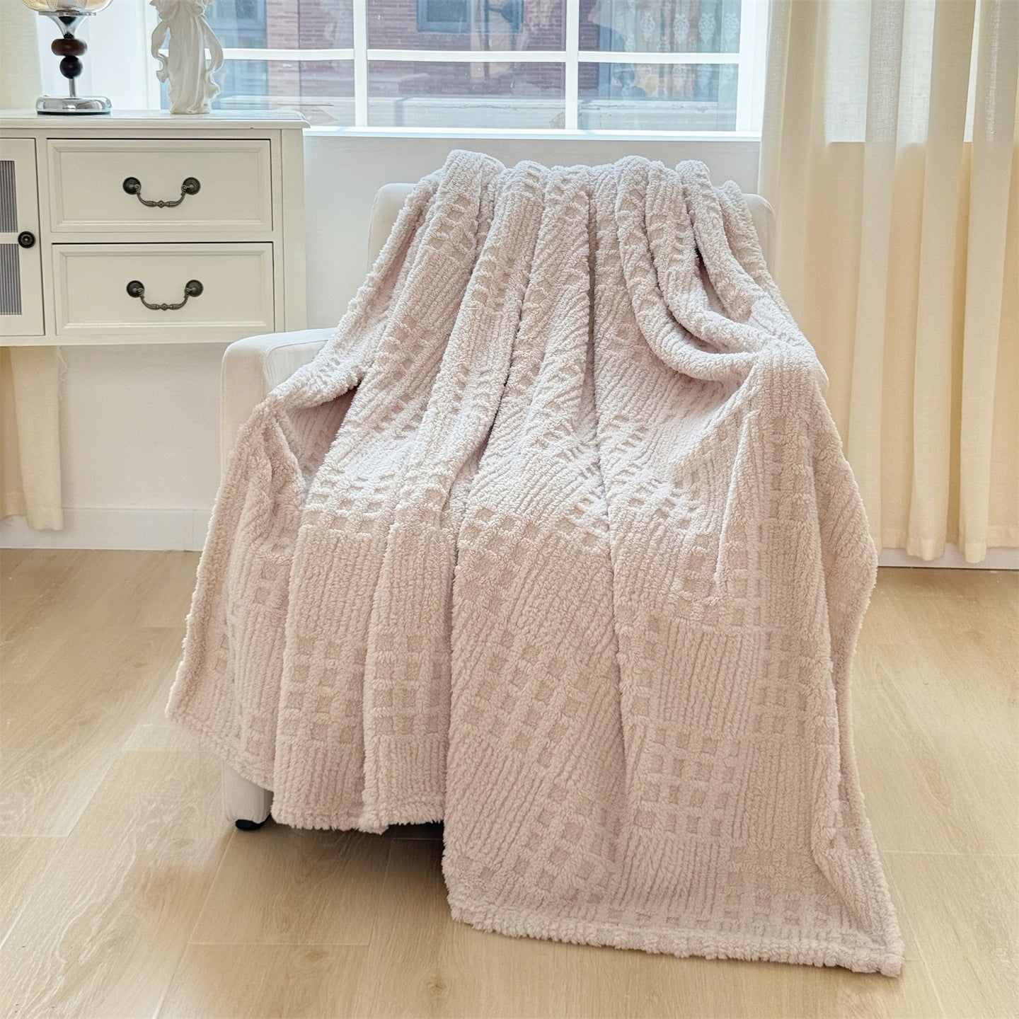Plush Textured Throw Blanket