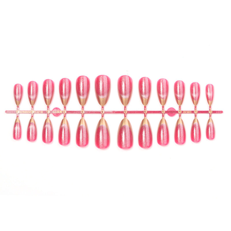 Elegant Stiletto Press-On Nail Art Set with Shimmering Gloss Finish Acalora