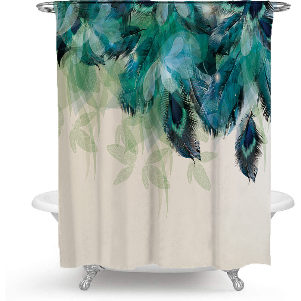 Artistic Peacock Feather Shower Curtain