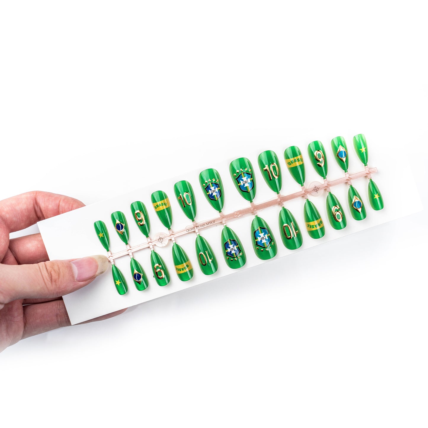 Glamorous Sporty Artificial Nail Set Acalora