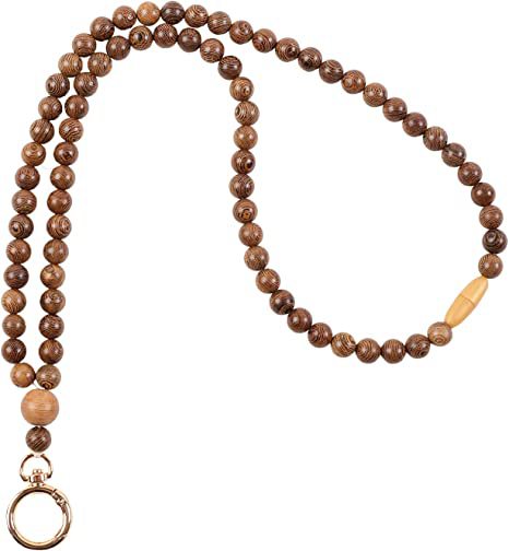Elegant Wooden Beaded Eyewear Chain Acalora