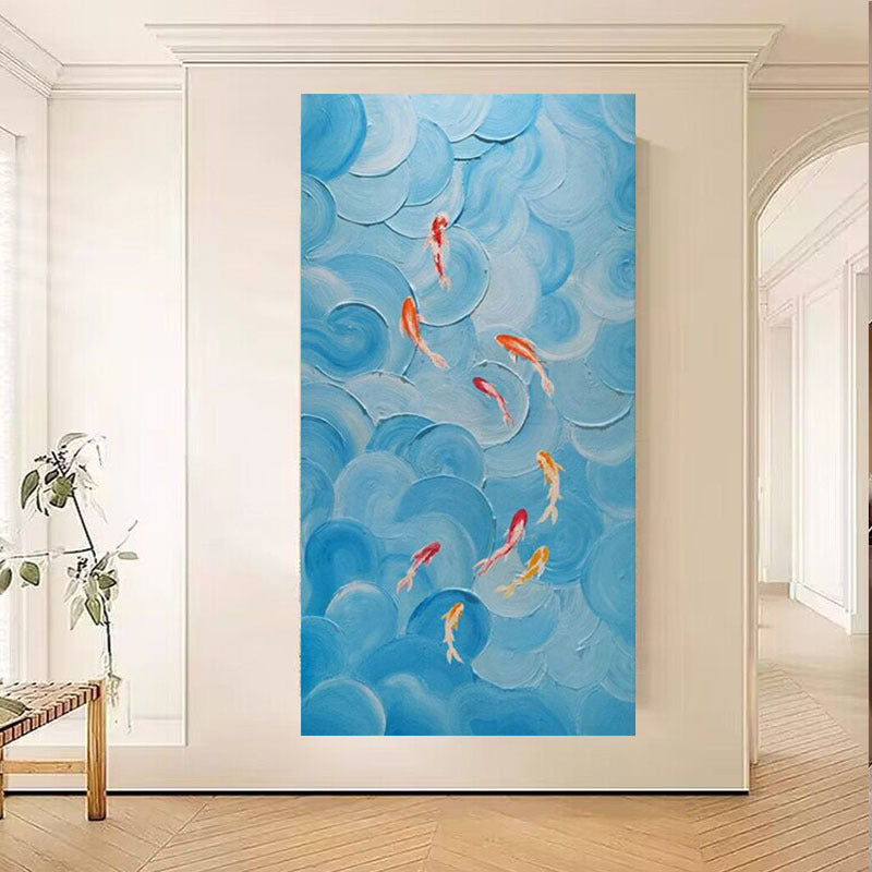 Contemporary Abstract Fish Art Canvas