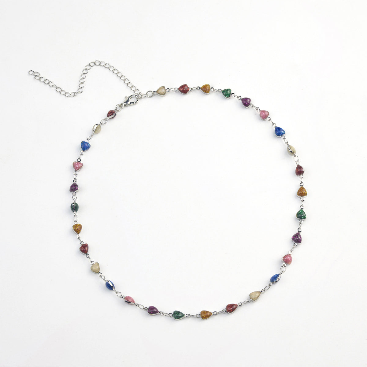 Heart-Shaped Beaded Anklet Acalora