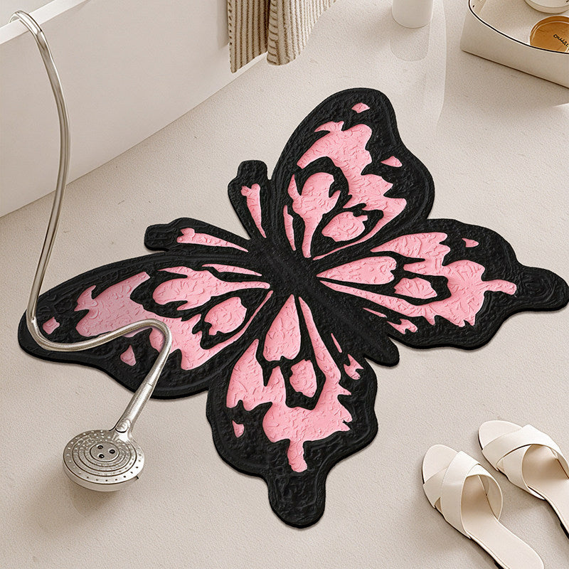 Butterfly Shaped Bathroom Rug