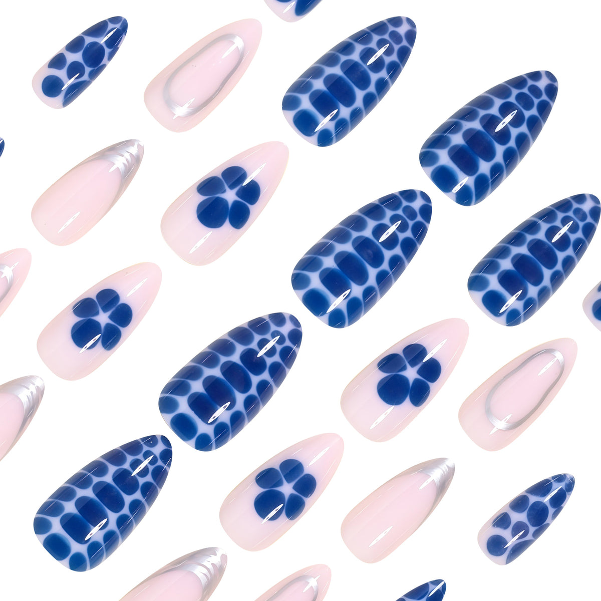 Artistic Nail Design Set with Polka Dots Acalora