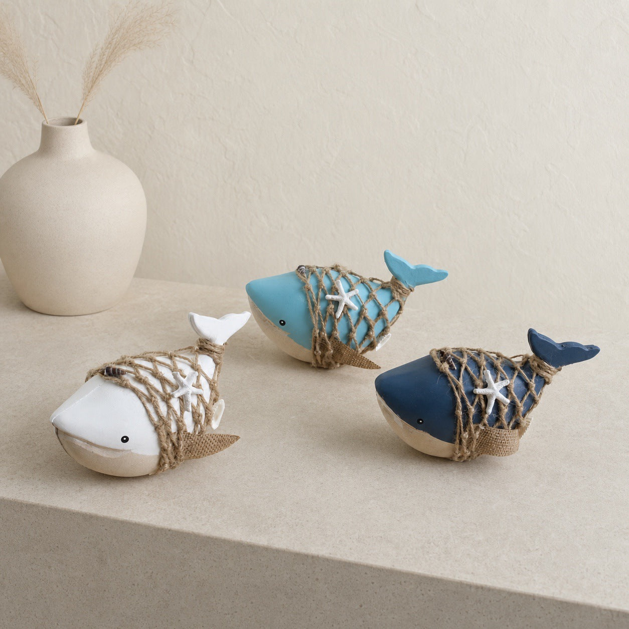 Decorative Whale Figurine Accent
