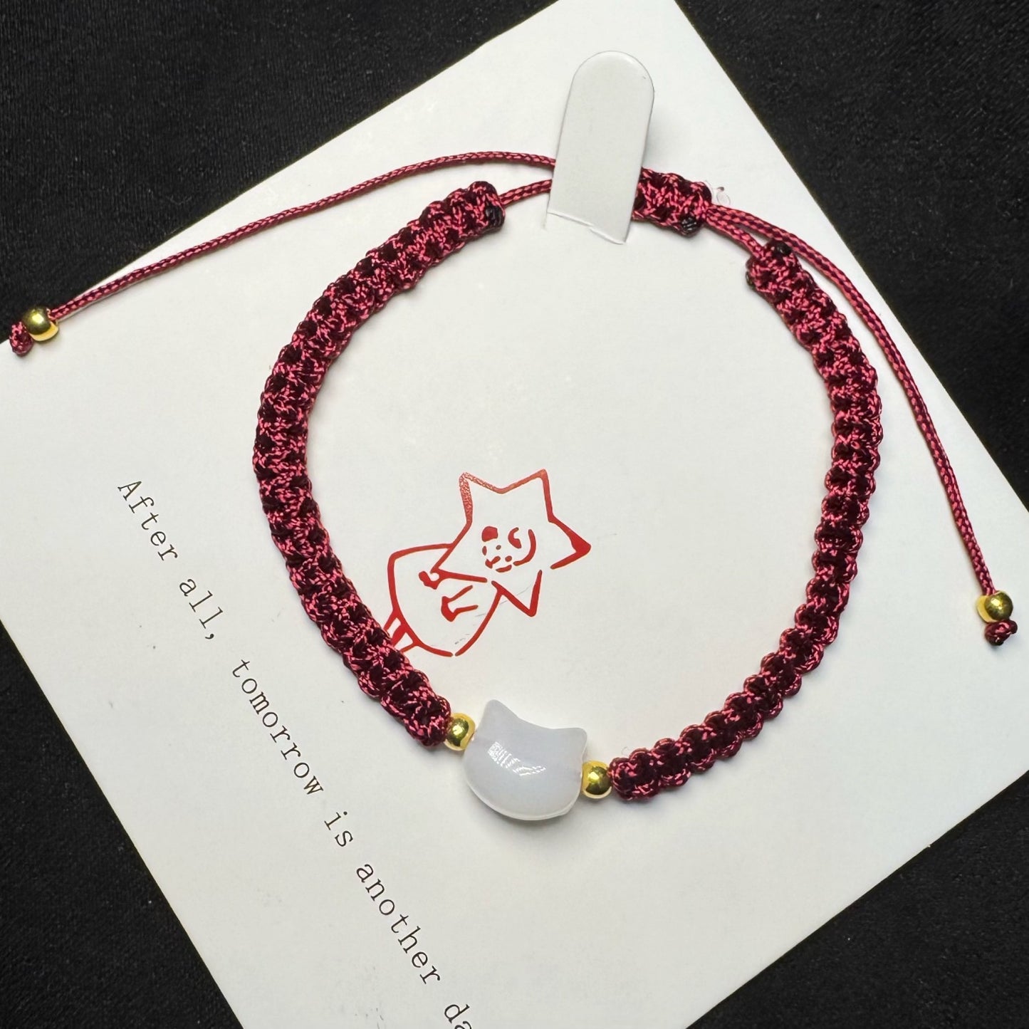 Adjustable Cat-Themed Friendship Bracelet Acalora
