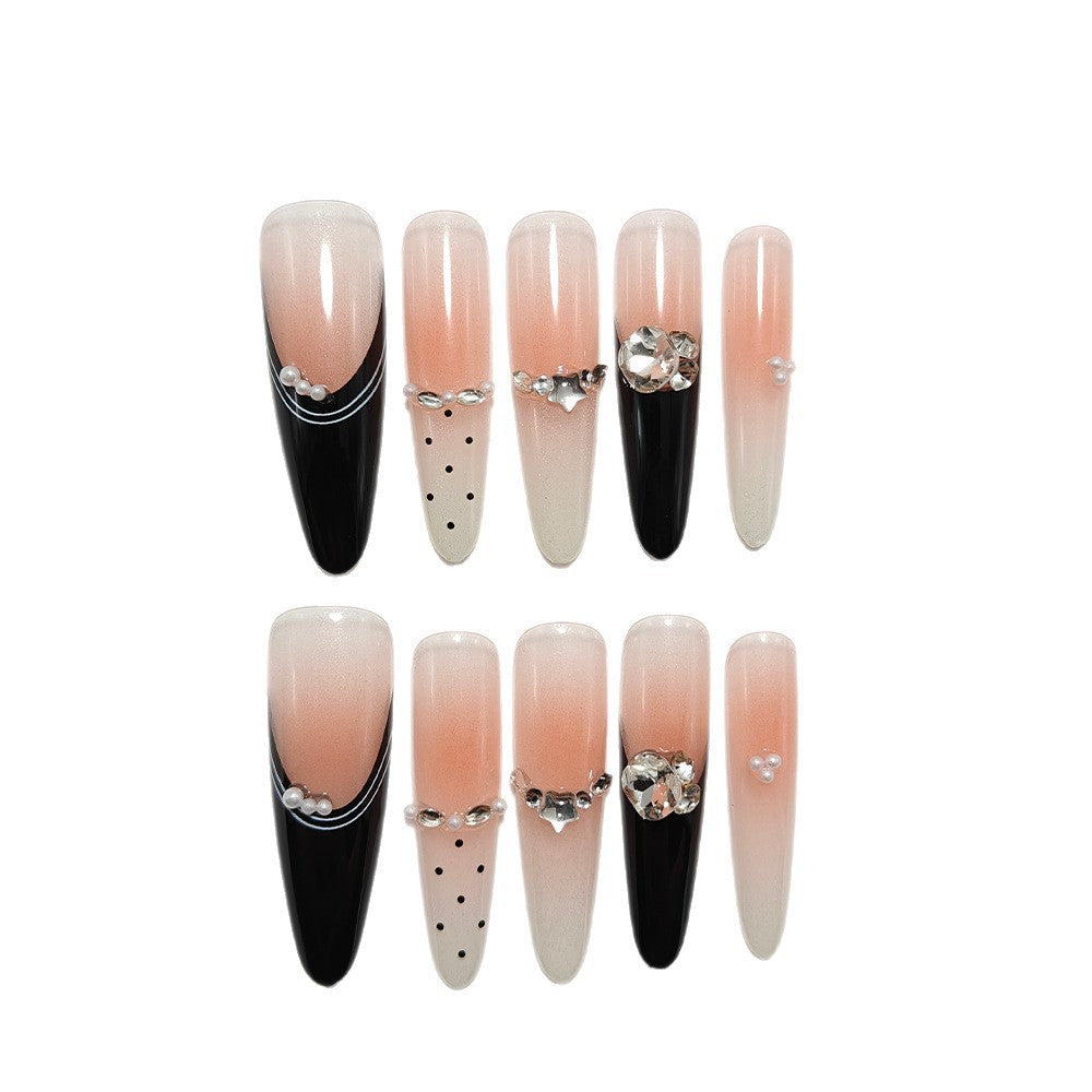 Artificial nails in elegant design with glittering decorations Acalora