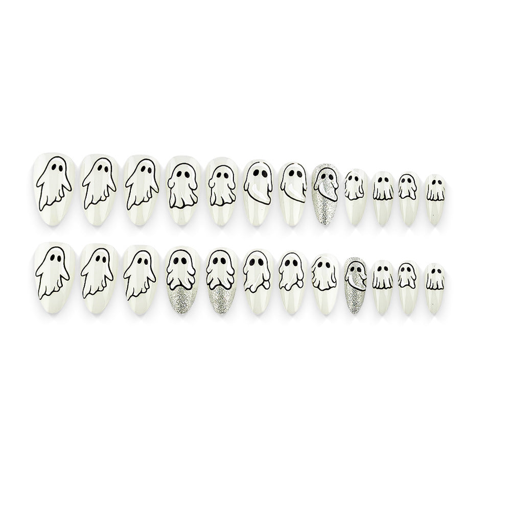 Artificial nails with cute ghost motif Acalora