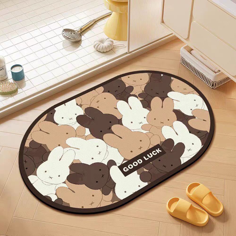 Cartoon Bunny Absorbent Bath Mat