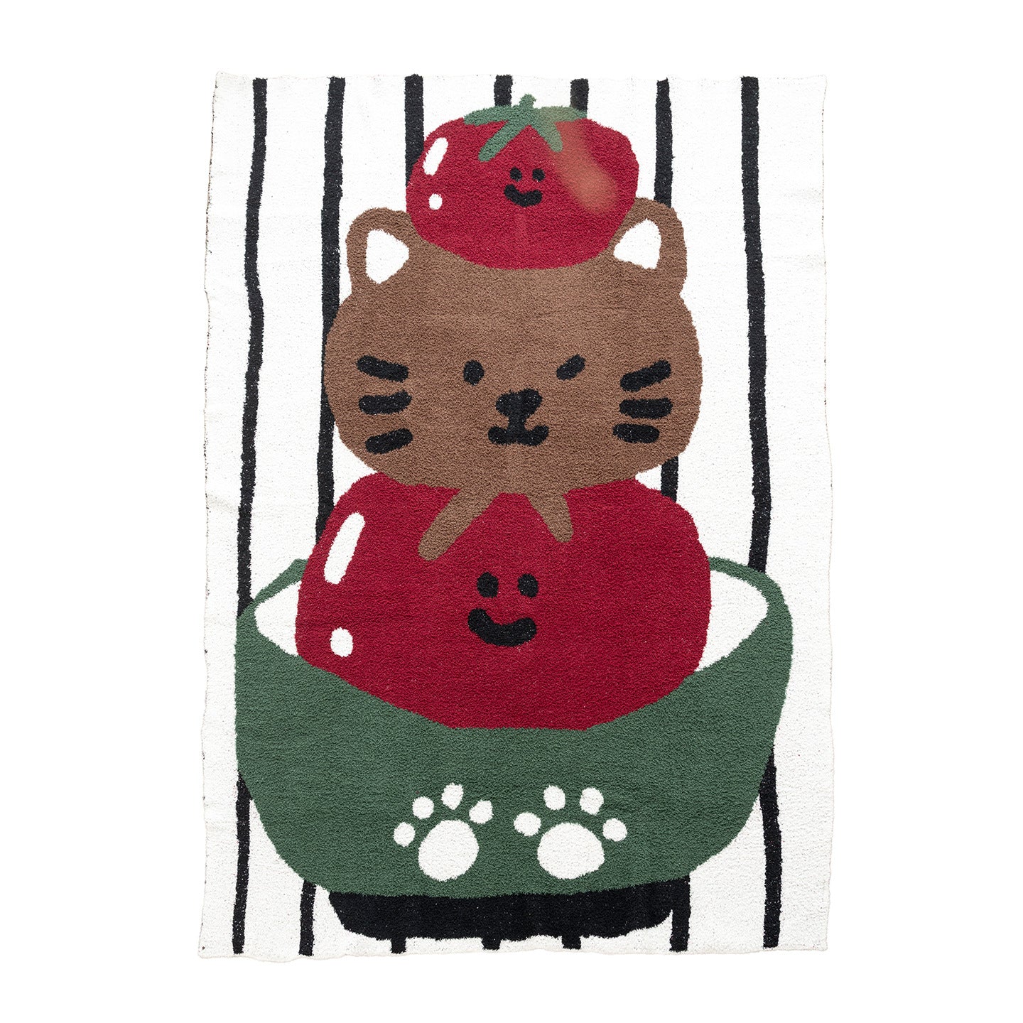 Cartoon Cat-Themed Cozy Throw Blanket