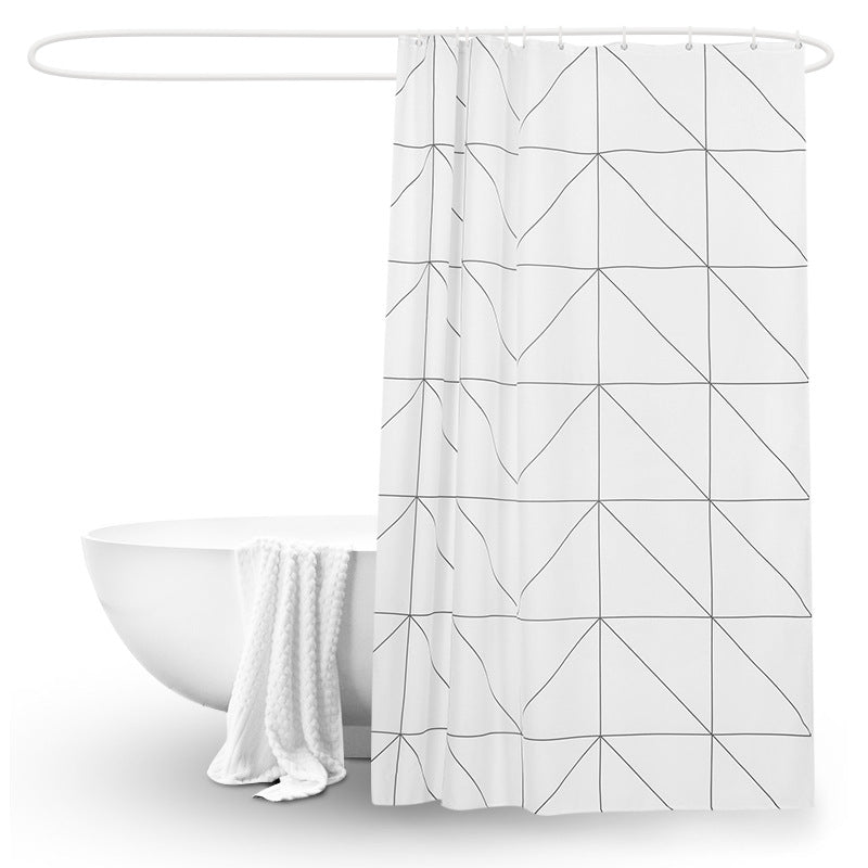 Modern Geometric Pattern Shower Curtain