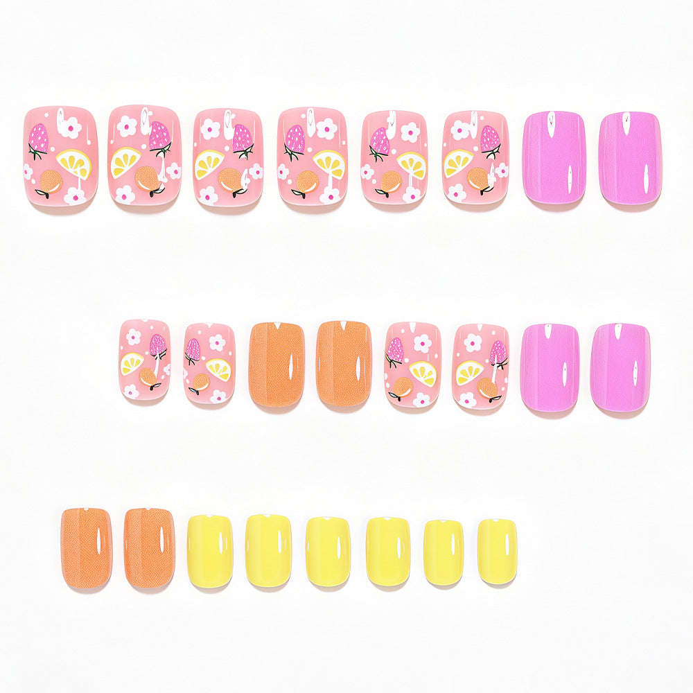 Fruit-Inspired Press-On Nail Art Set Acalora