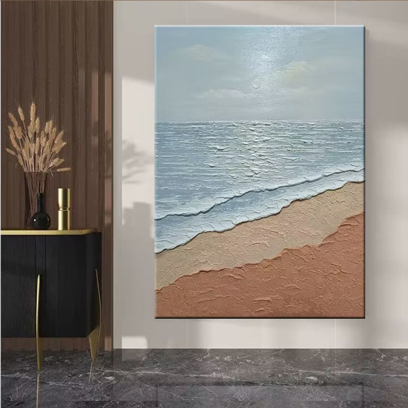 Textured Coastal Waves Canvas Artwork