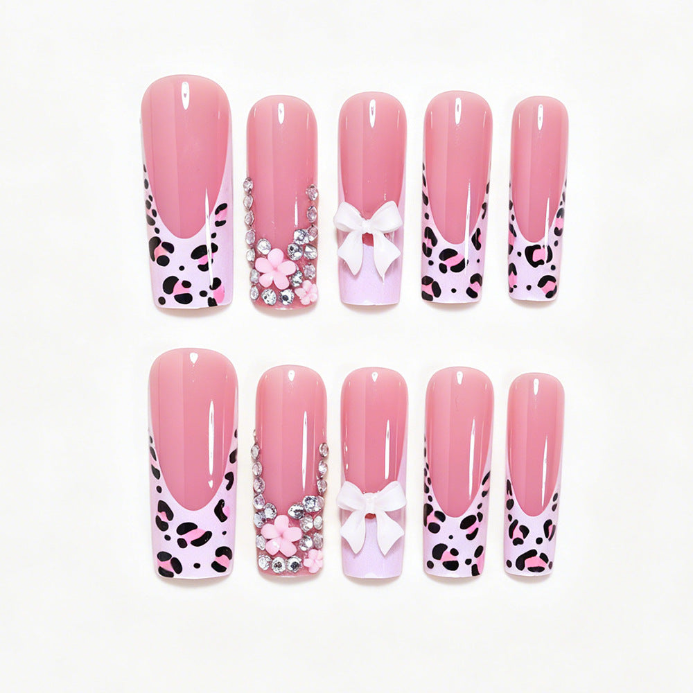 Decorative Press-On Nail Art Set with 3D Accents Acalora