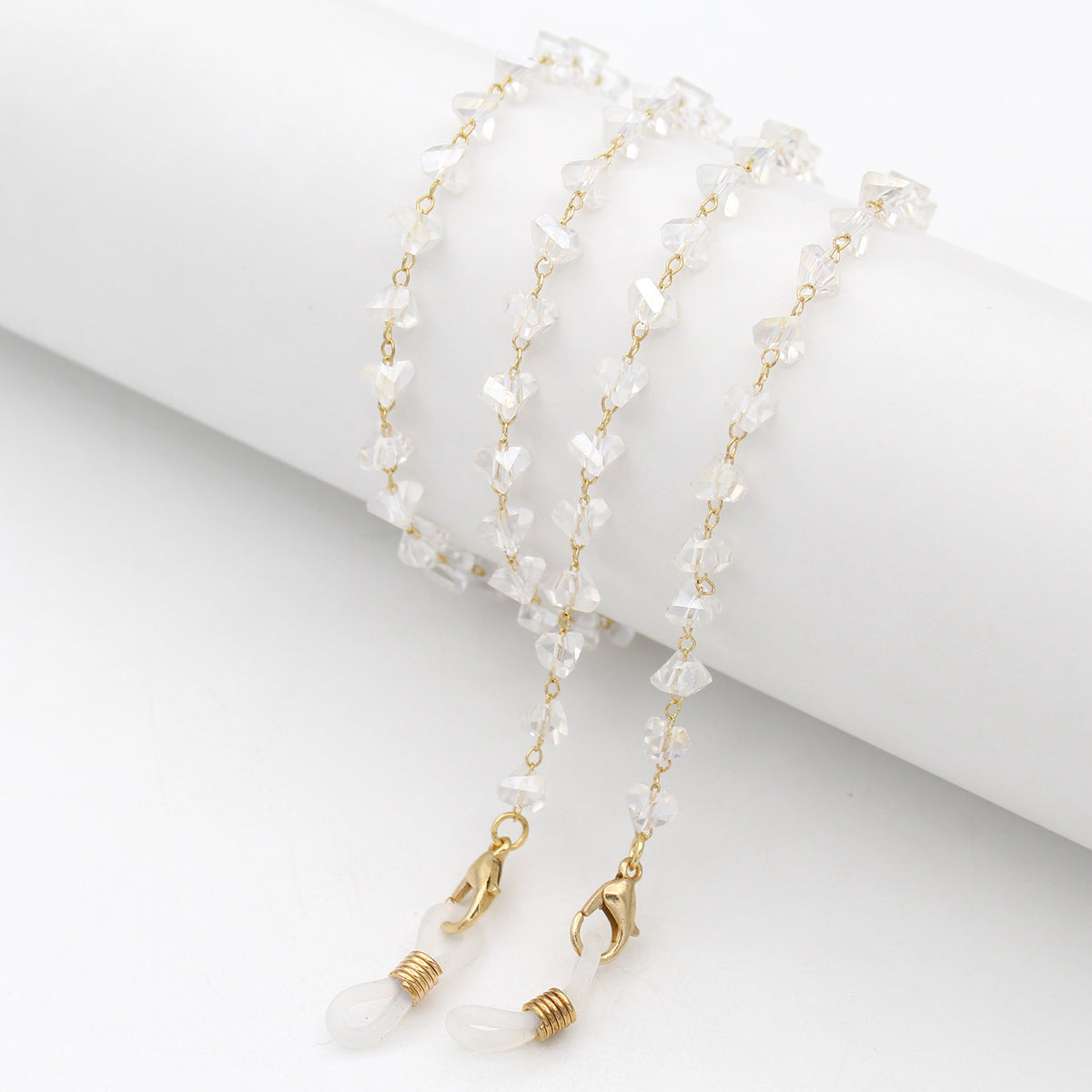 Heart Shaped Beaded Eyewear Chain Acalora