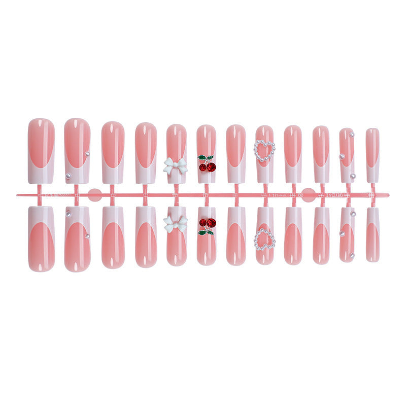 Decorative 3D Embellished Press-On Nail Set Acalora