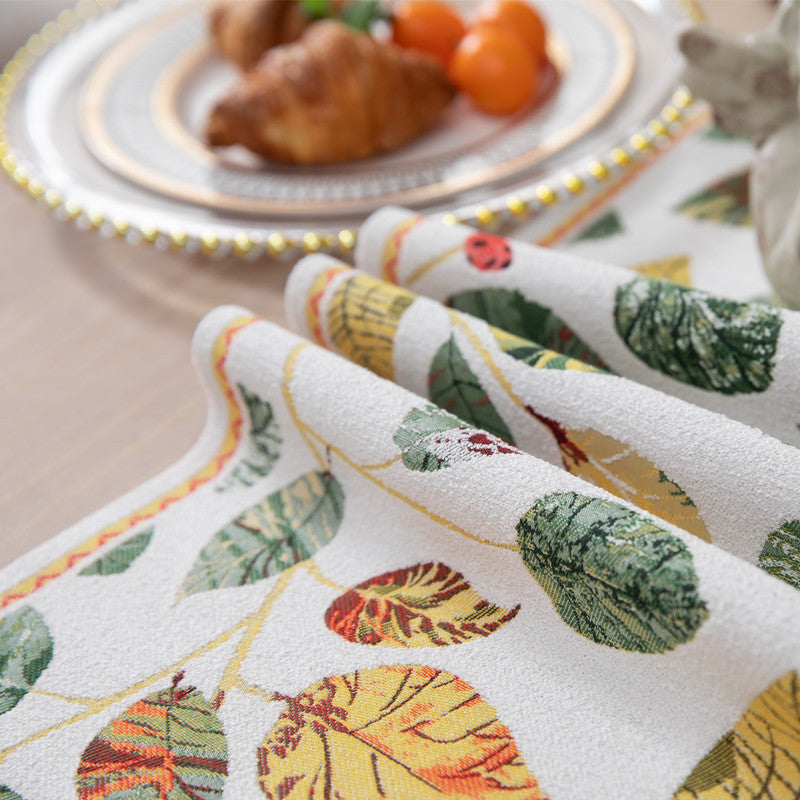 Decorative Leaf Pattern Table Runner