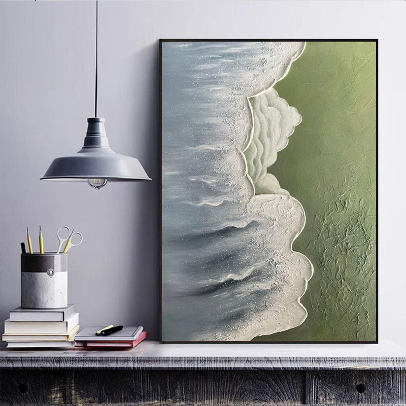 Textured Coastal Waves Canvas Art