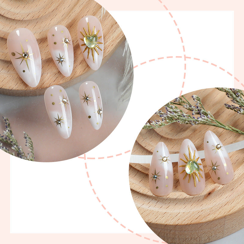 Glamorous Artistic Press-On Nail Set Acalora