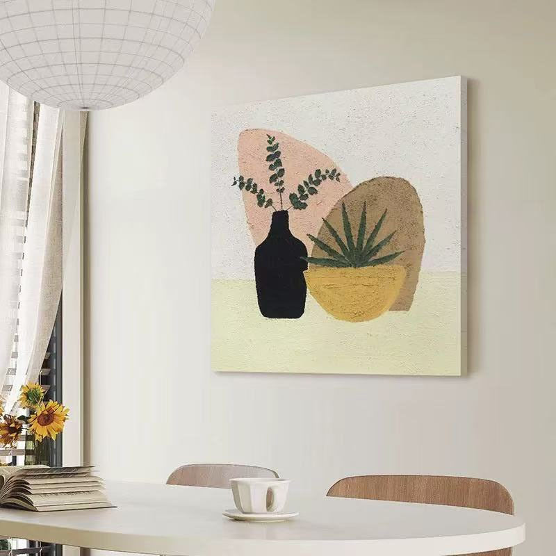 Modern Abstract Plant Illustration Canvas Artwork
