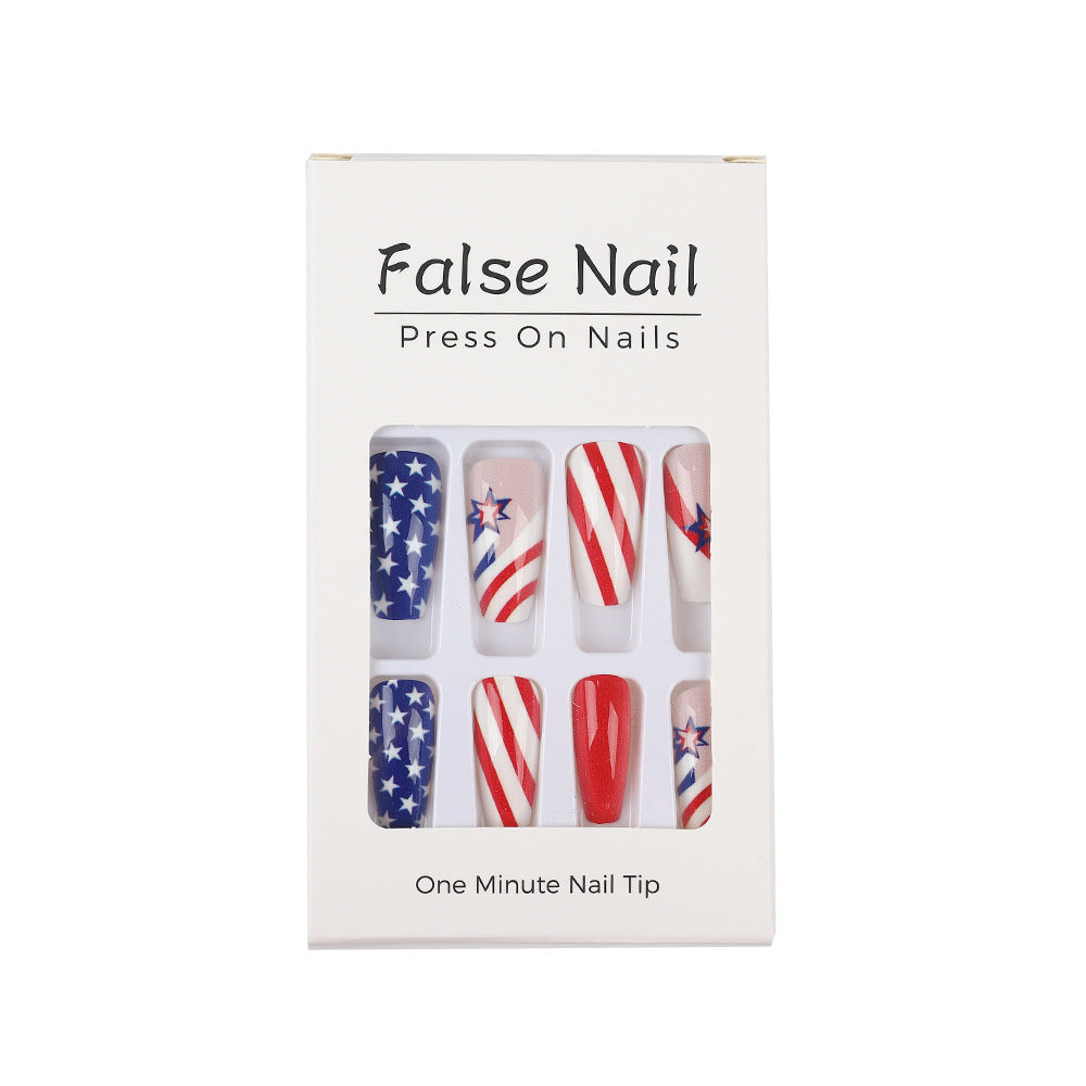 Artful nail tips in patriotic design Acalora