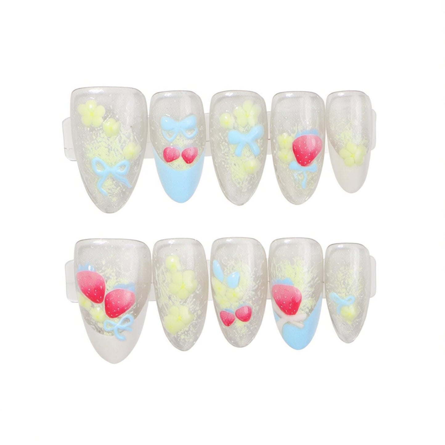 Playful Decorative Press-On Nail Set Acalora