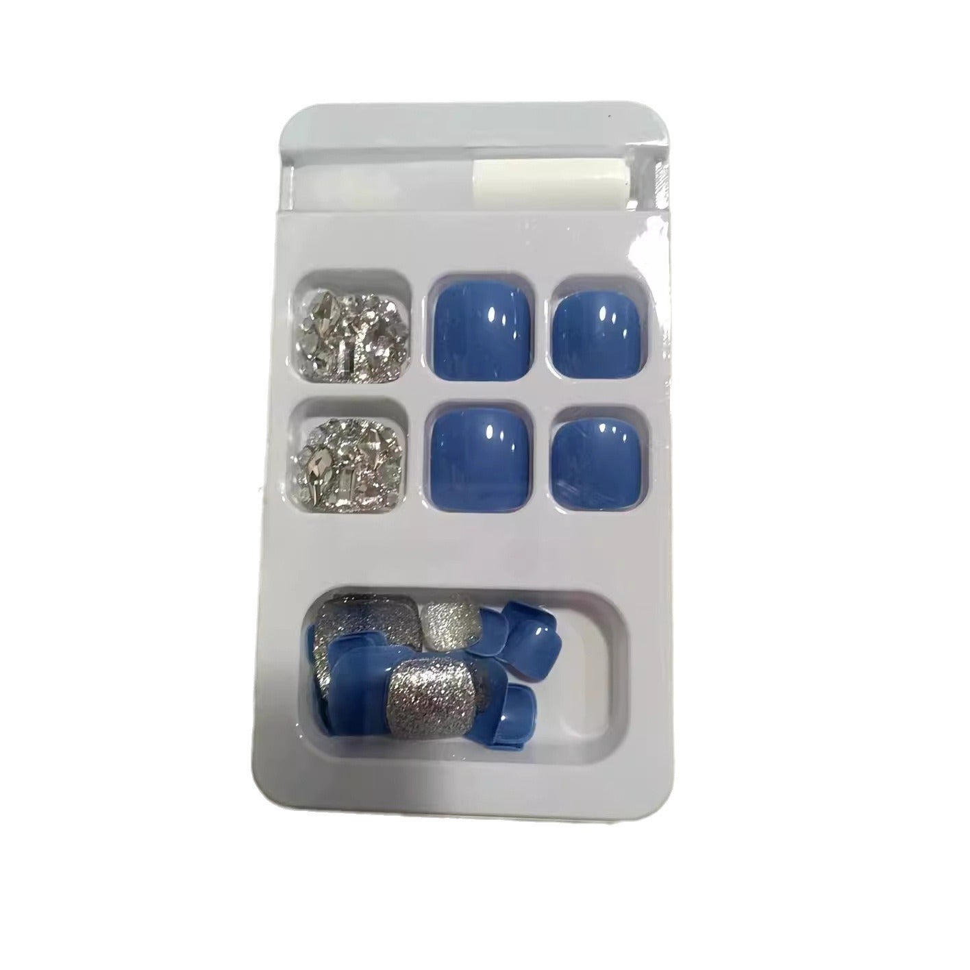 Decorative Press-On Nail Kit with Rhinestone Accents Acalora