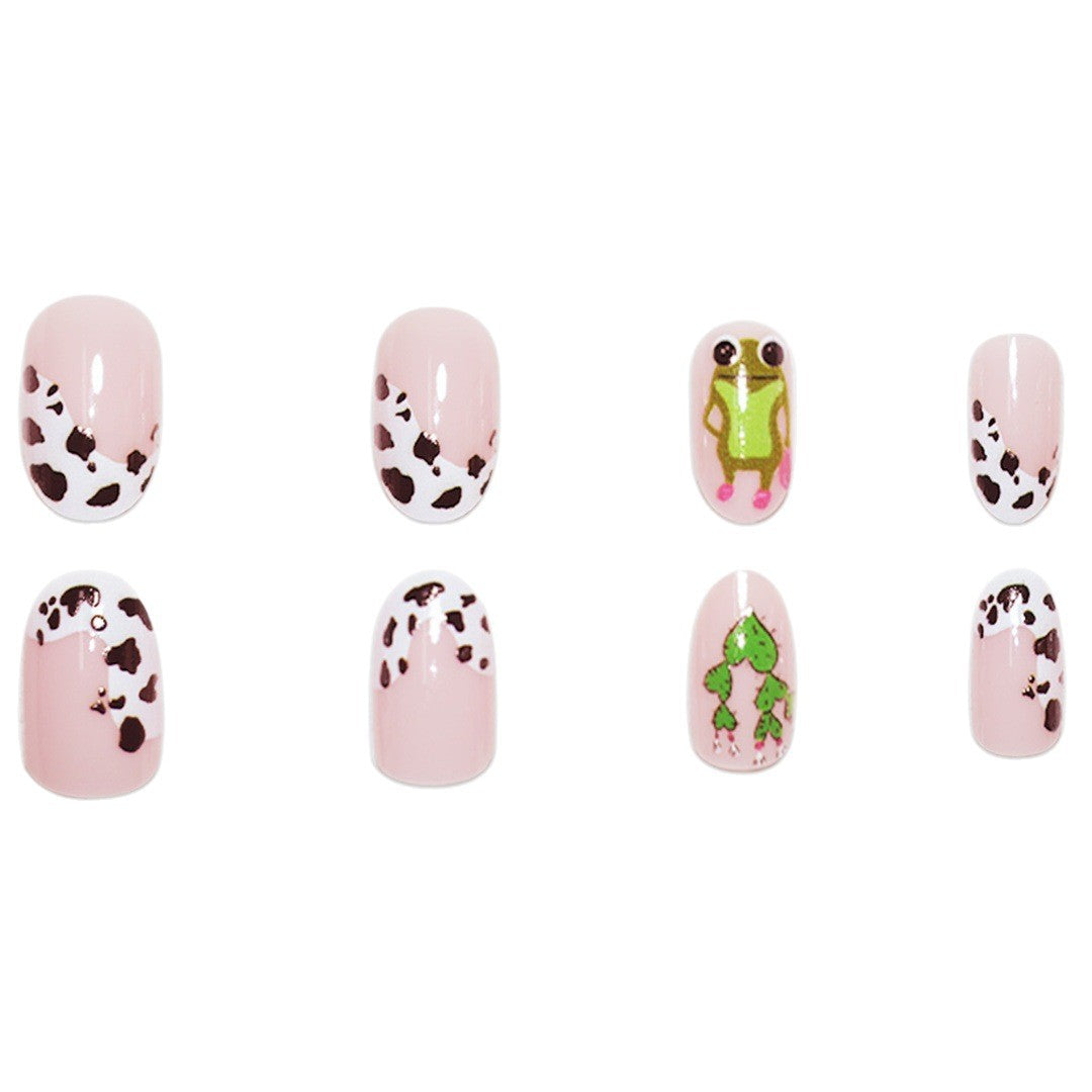 Playful Animal-Themed Press-On Nail Art Acalora