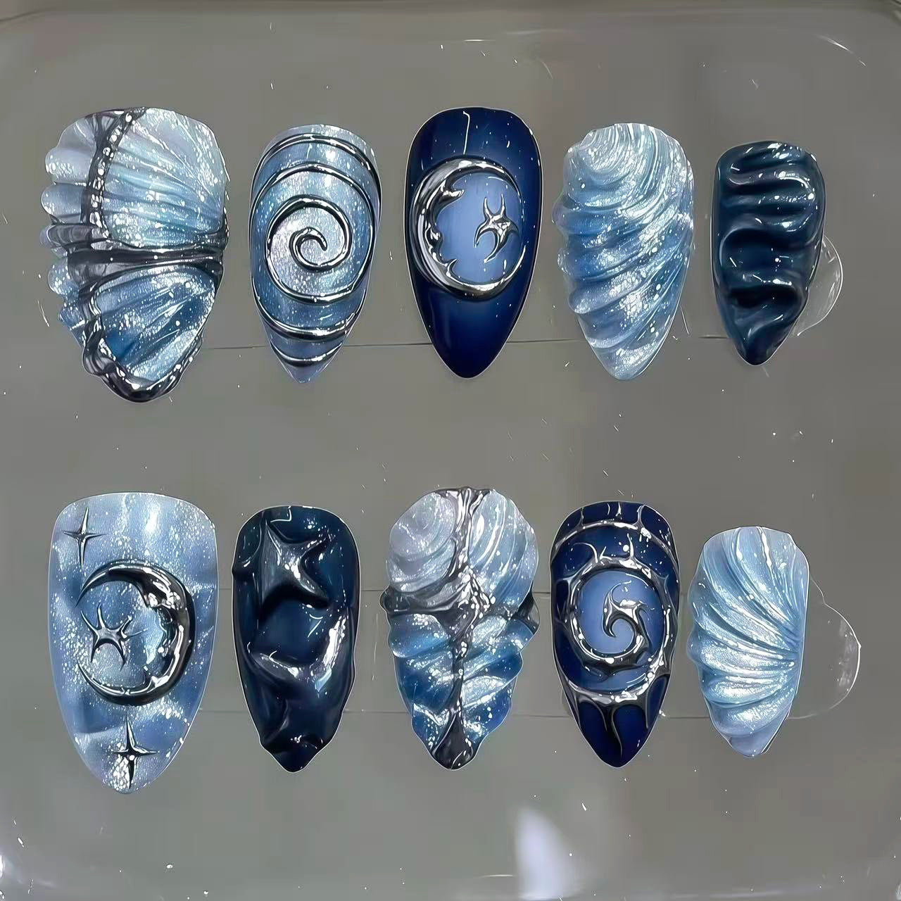 Premium Decorated Nail Art Tips Acalora