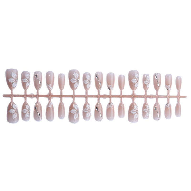 Elegant Floral Design Press-On Nail Set Acalora