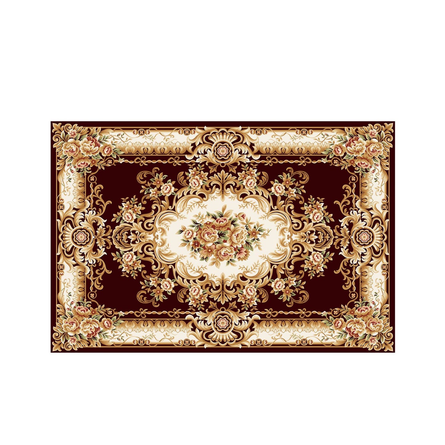 Vintage Floral Design Bath Mat Acalora