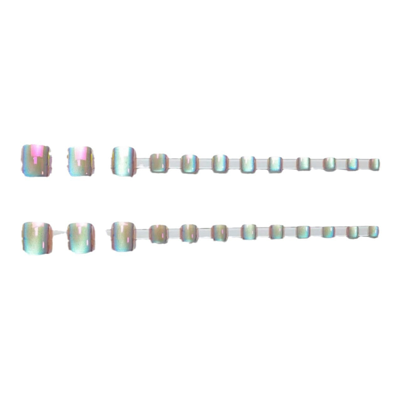 Artistic Holographic Press-On Nail Tips Acalora