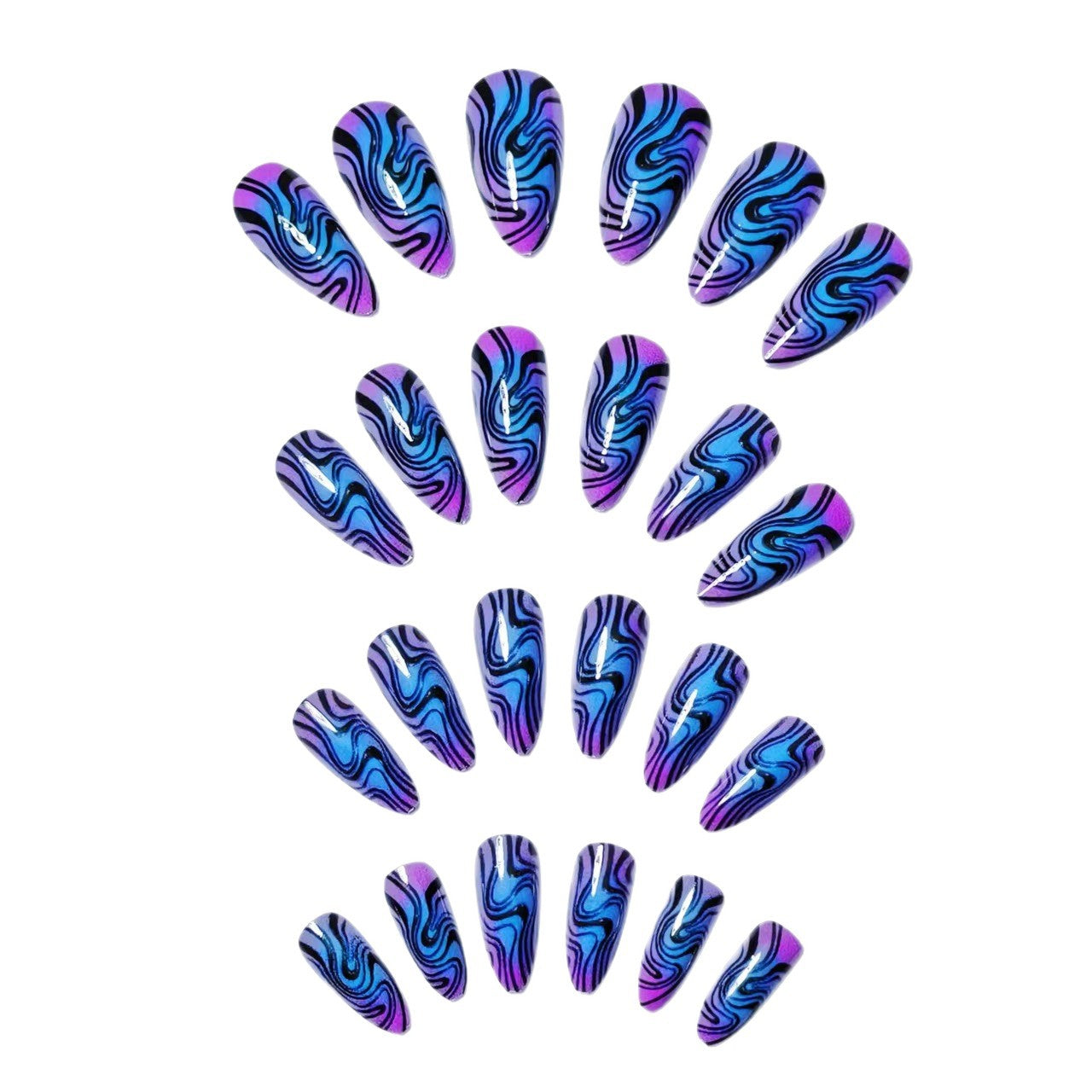 Artistic Marble Swirl Nail Art Acalora