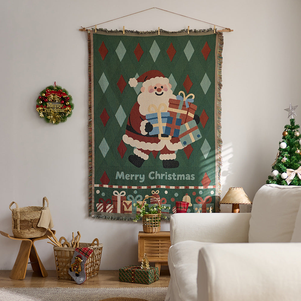 Festive Cartoon-Themed Tapestry