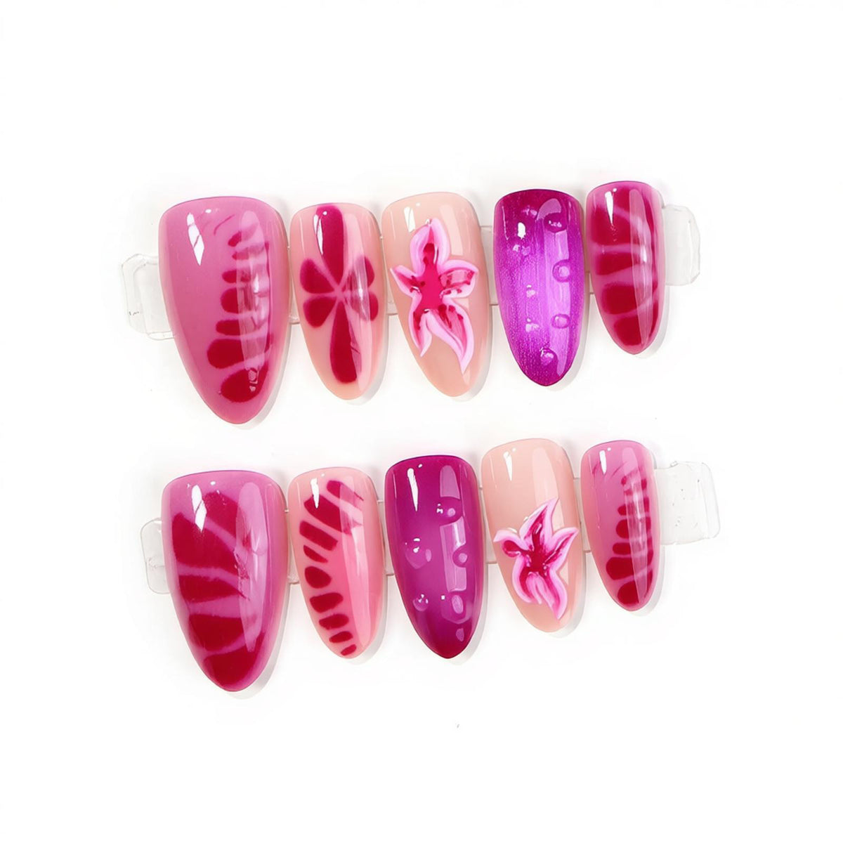Artistic Press-On Nail Art Set Acalora