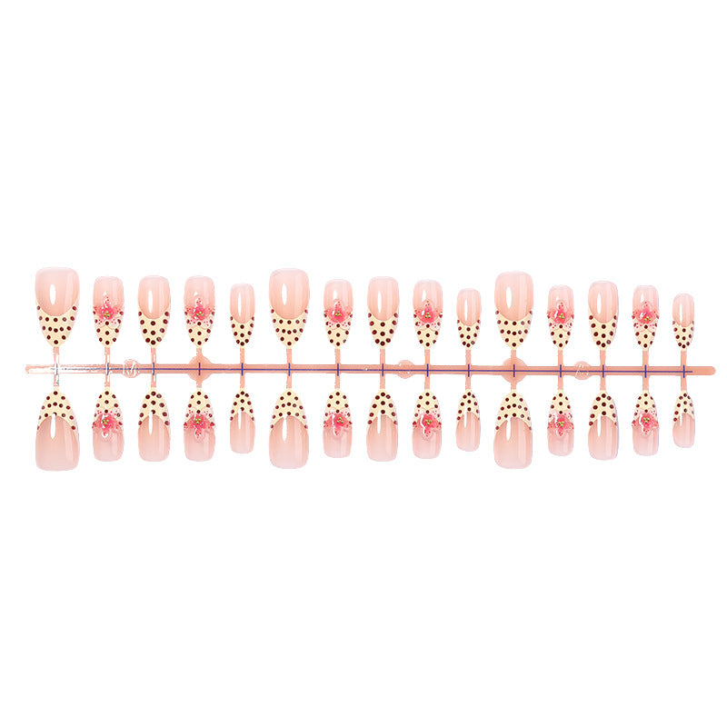 Polka Dot and Floral Press-On Nail Collection Acalora