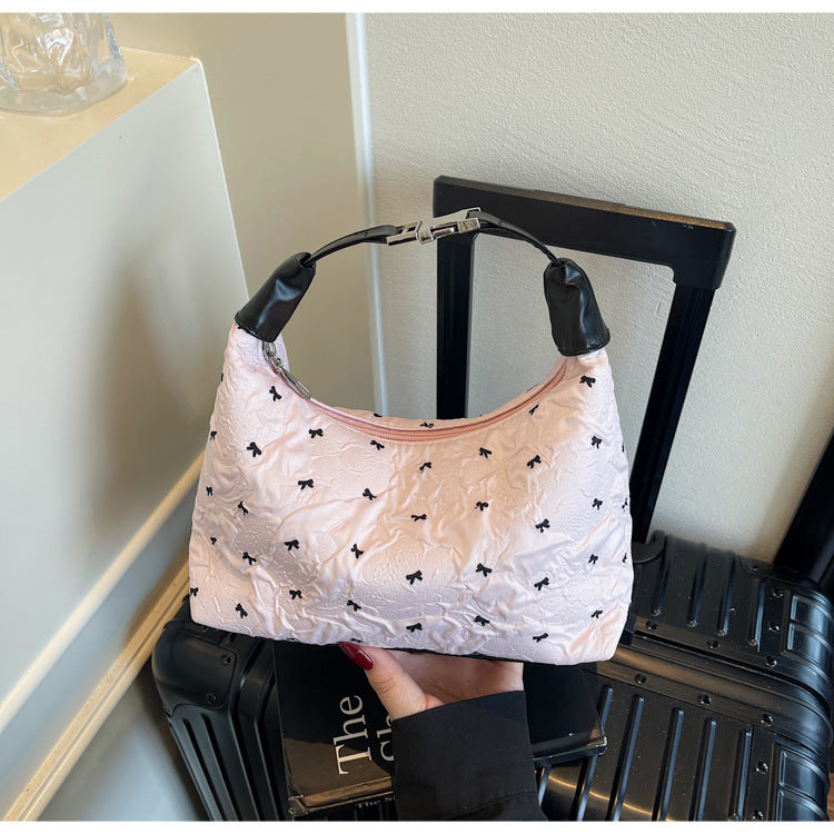 Quilted Floral Shoulder Handbag Acalora