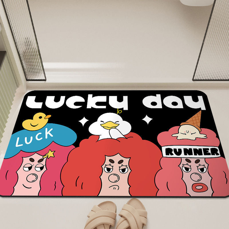 Cartoon-Inspired Bathroom Mat