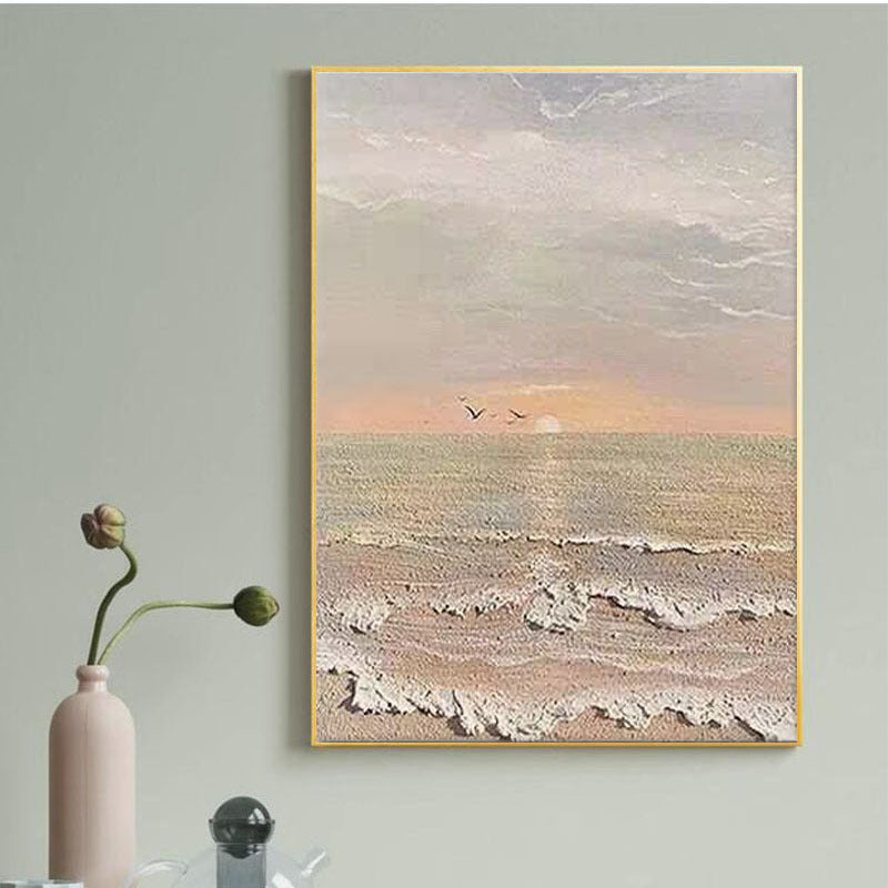 Textured Coastal Canvas Artwork