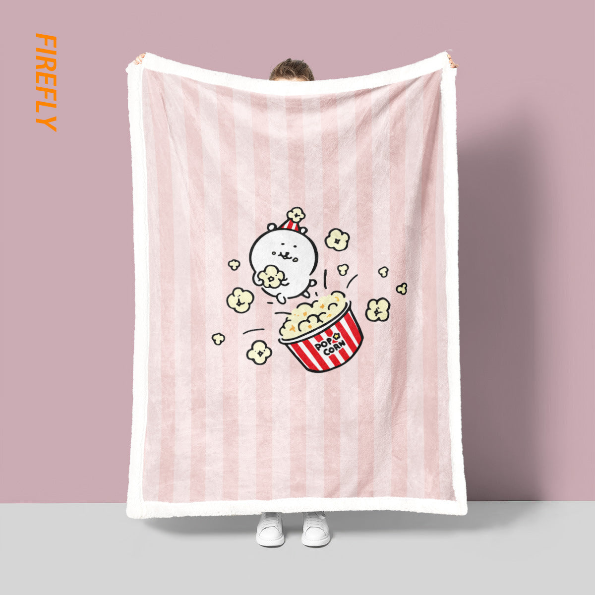 Unisex Cartoon-Themed Fleece Throw Blanket