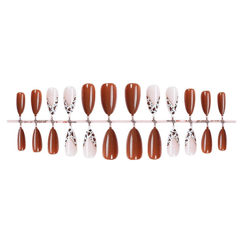 Decorative Press-On Nail Set with Unique Patterns Acalora