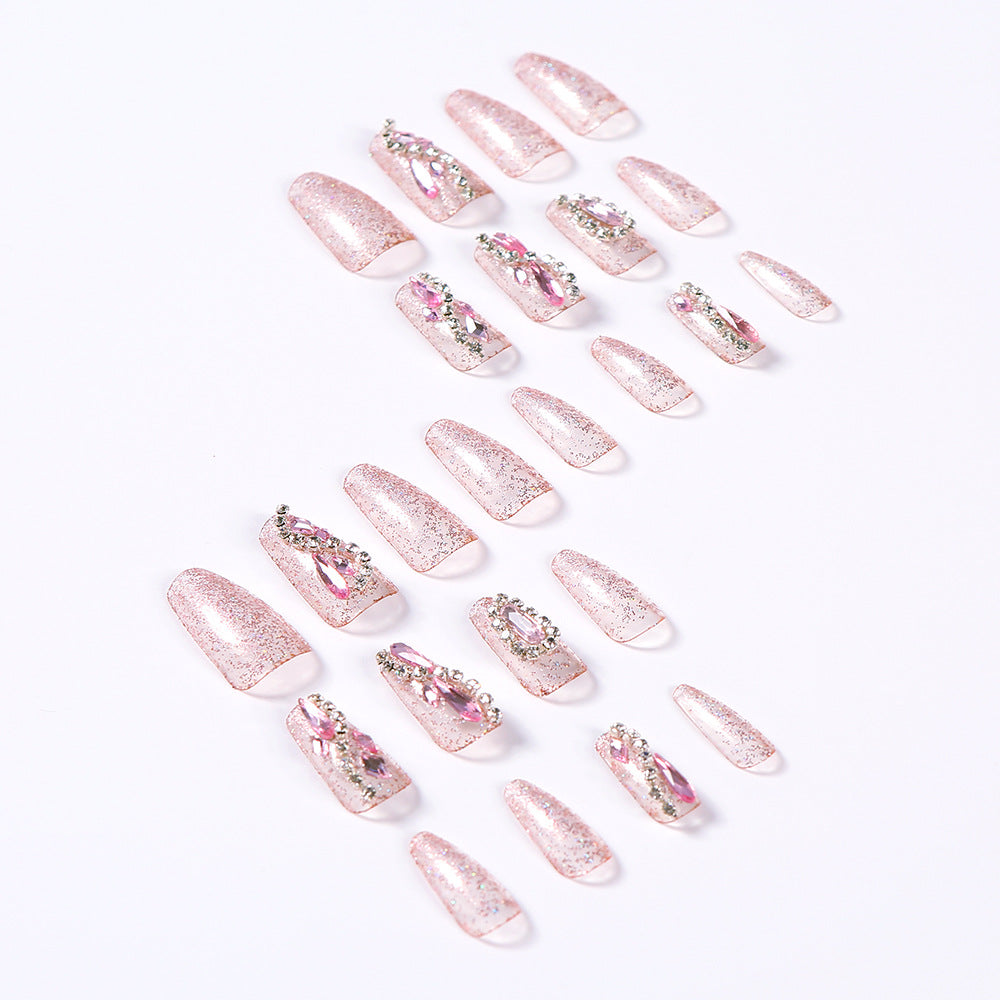 Glamorous Rhinestone-Decorated Press-On Nail Tips Acalora