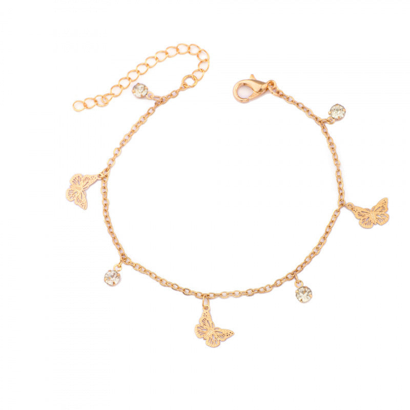 Butterfly Charm Anklet Acalora
