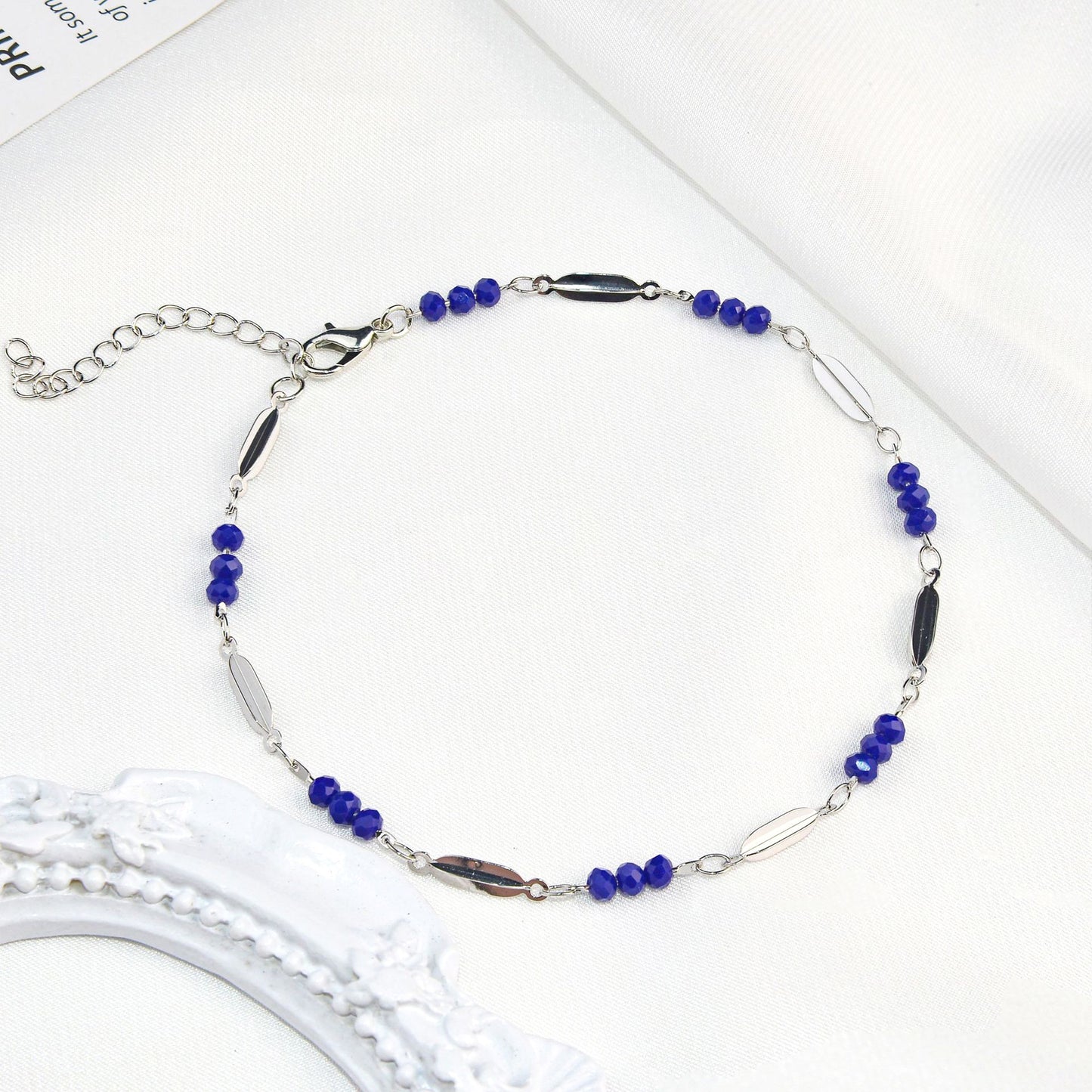 Elegant Beaded Anklet Acalora