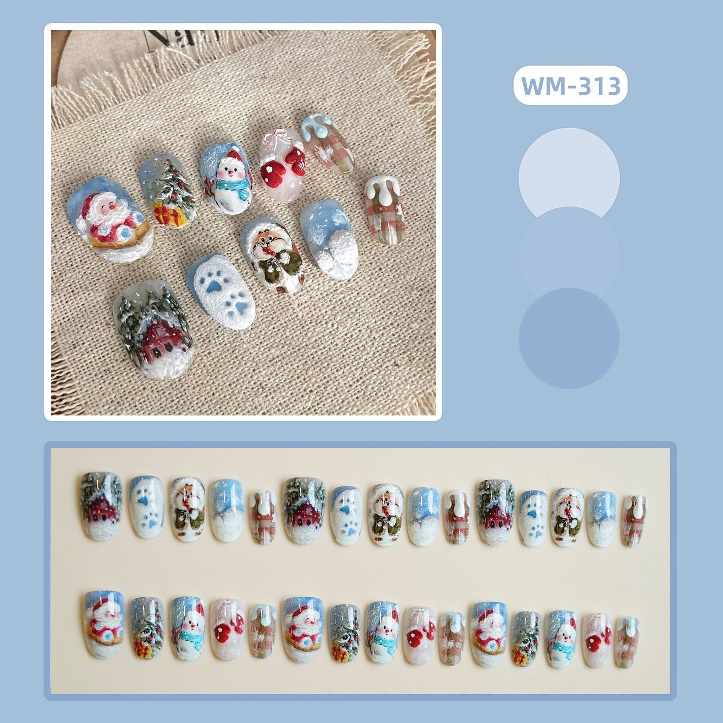 Artistic Press-On Nail Set Acalora