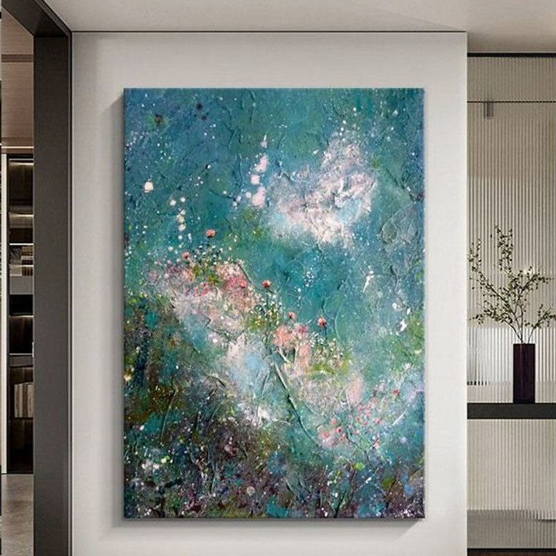 Textured Abstract Floral Canvas Artwork