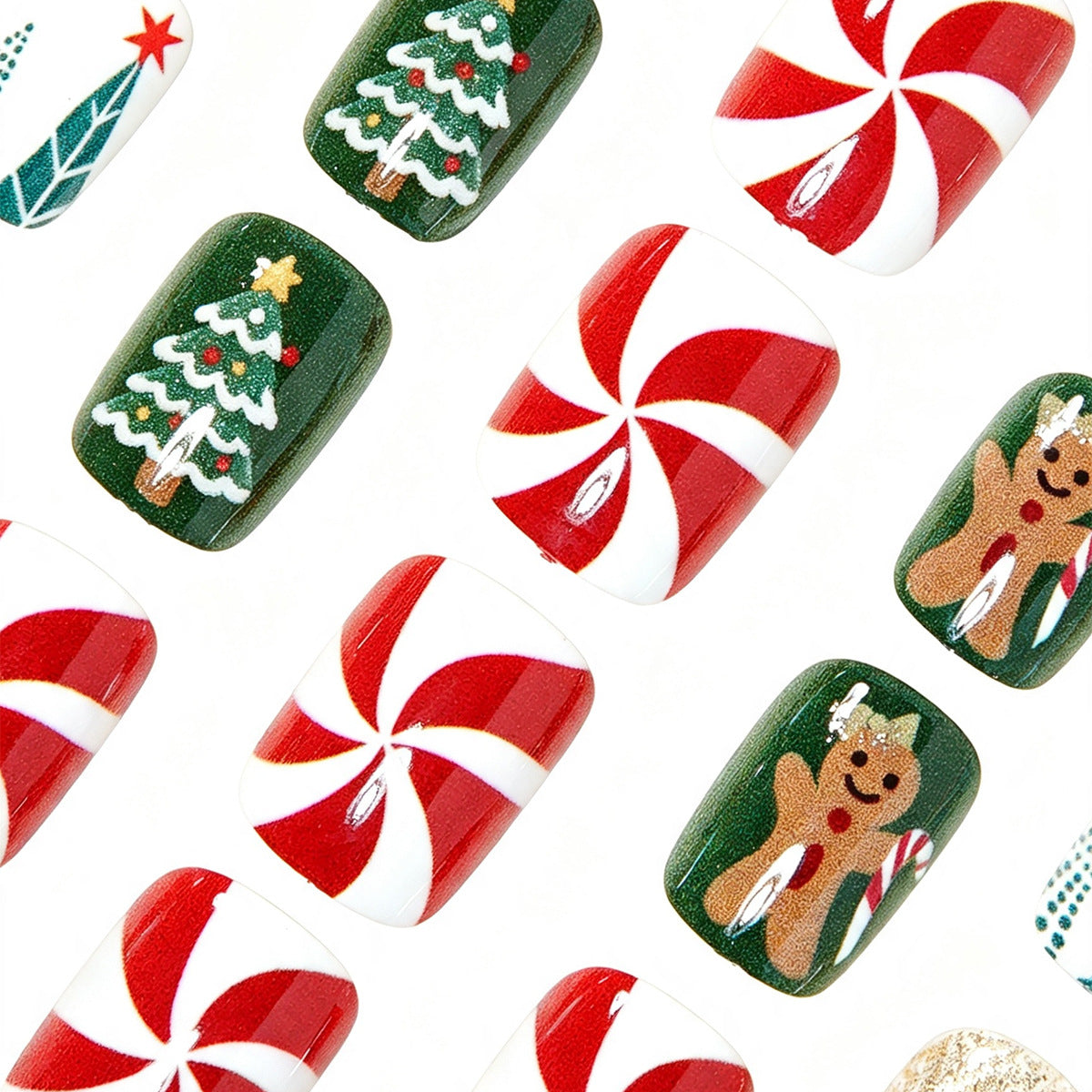 Decorative Holiday-Themed Press-On Nails Acalora